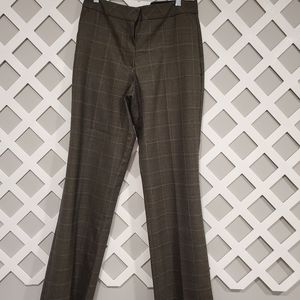Talbots Heritage Plaid Gray/Brown Dress Pant 10